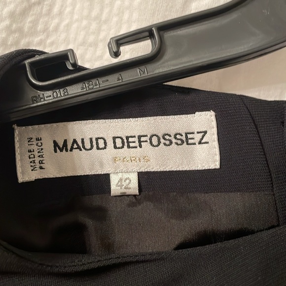 Vintage Maud Defossez Paris black blouse size 42 / US 20 - Picture 2 of 5
